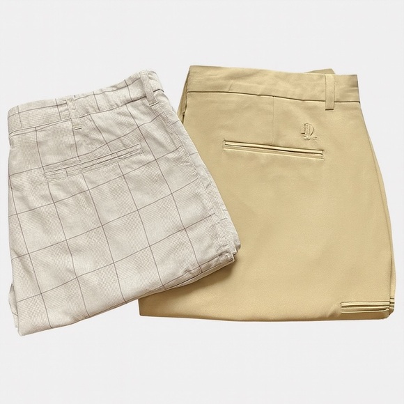 PGA Tour Men’s Golf Shorts Bundle (2 Pairs) Size 36 – Flat Front, Lightweight - Picture 2 of 2